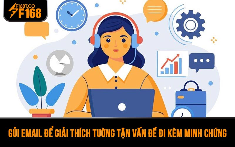 Gửi email để giải thích tường tận vấn đề đi kèm minh chứng